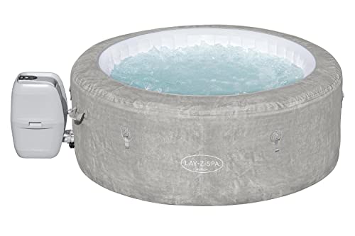 Lay-Z-Spa Zurich, Inflatable Hot Tub, 40% More Energy Efficient, 120 AirJet Massage System with EnergySense and Freeze Shield Technology, 2-4 Person, Light Grey