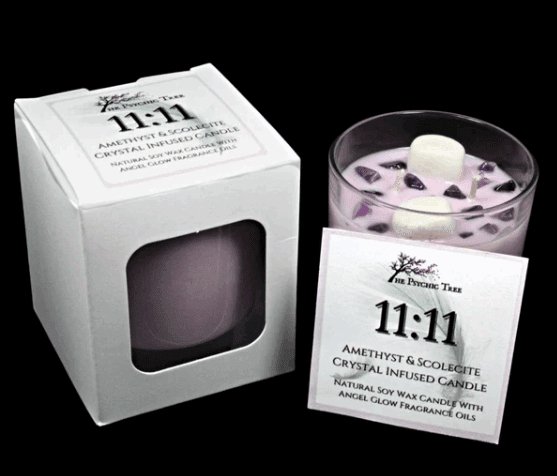The Psychic Tree - 11:11 Angel Numbers - Crystal Infused Scented Candle