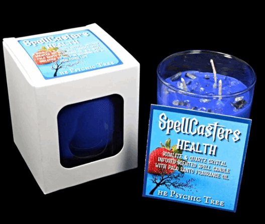 The Psychic Tree - Spellcasters Health - Crystal Infused Scented Candle