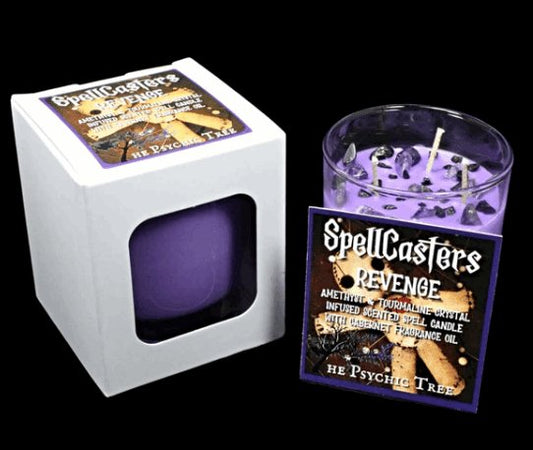The Psychic Tree - Spellcasters Revenge - Crystal Infused Scented Candle